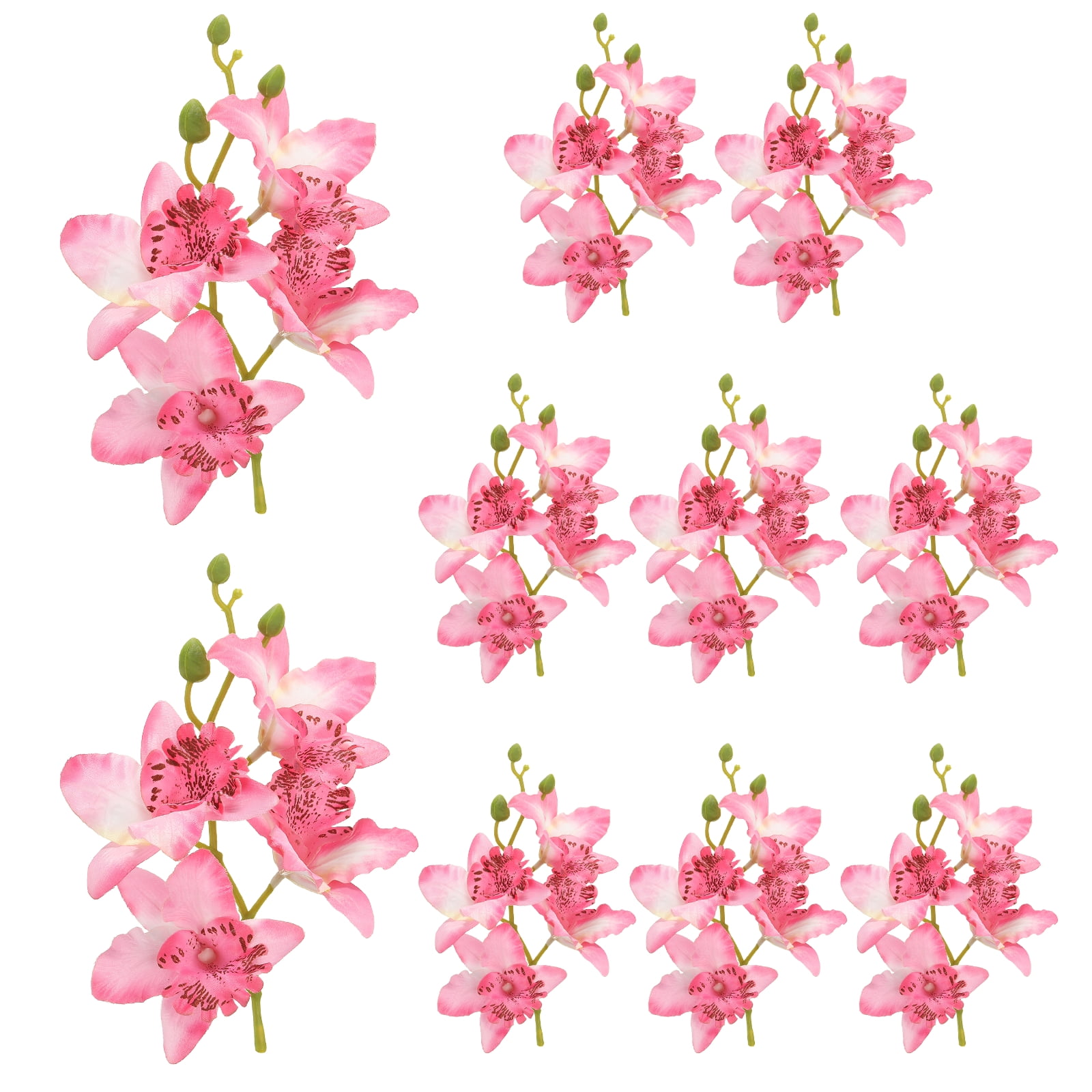 Artificial Flower for Floating Candle Centerpiece, 10 Pcs Faux Orchid Flowers Vase Fillers Faux Flower Filler, Pink