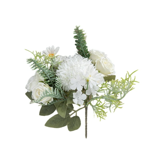Artificial Flower with Green Leaves 5 Forks Simulation Bouquet Taraxacum Home Decor