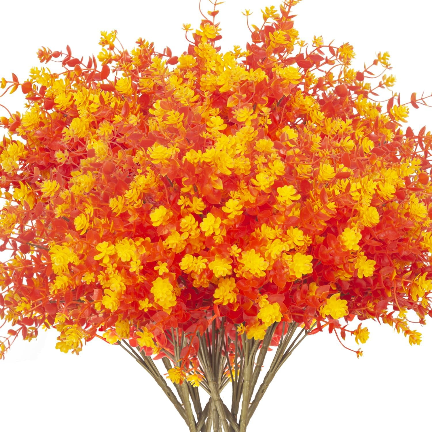 Artificial Flowers, 10 Bundles Outdoor Fake Flowers for Decoration UV