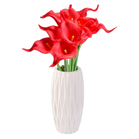 Artificial Flowers,10pc Mini PU Calla Lily Flower Simulation Flower Home Decoration Photography Props