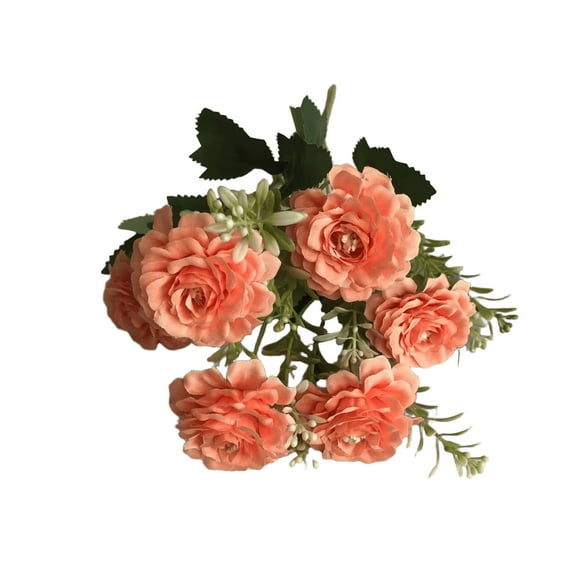 Artificial Flowers 11.8in Plastic Home Decor | High-Simulation Fake Flowers in White/Yellow/Pink/Red/Orange | Waterproof Fade-Resistant Decorative Flowers (0.06lb)​