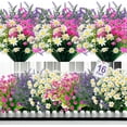thumbnail image 1 of Artificial Flowers, 16 Bundles Fake Flowers for Outdoor UV Resistant Faux Plants No Fade Lavender Daisy Flowers Greenery Shrubs Home Wedding Porch Cemetery Indoor(Purple,Yellow,White), 1 of 5