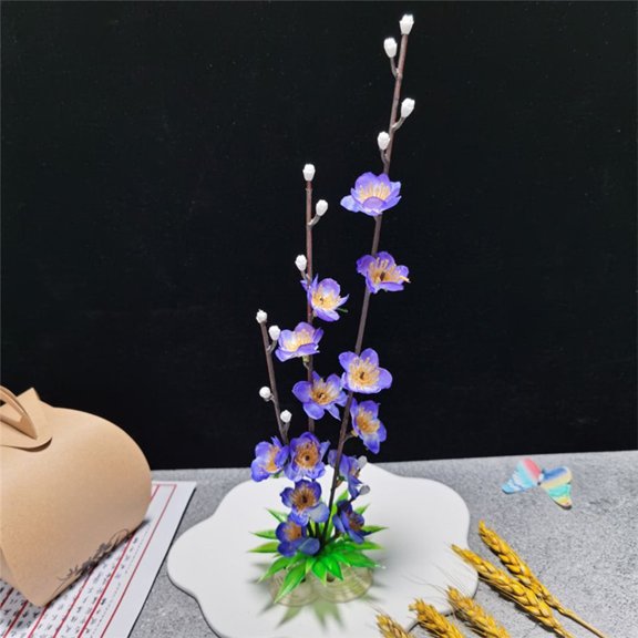 Artificial Flowers,1Pcs Blossoms Fake Flower Simulation Long Stems Silk Branches Table Decoration Accessories Party Beach Theme Decorations
