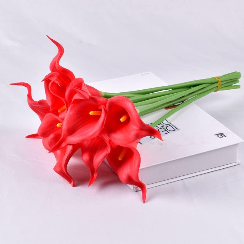 Artificial Flowers, 20PCS PU Calla Lily Flower Photography Props Silk ...