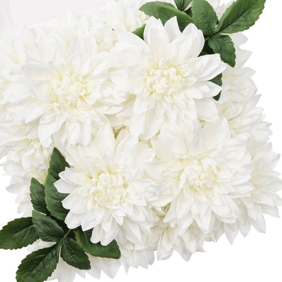 Artificial Flowers 20pcs Silk Dahlia 5"/6" Fake Flowers for DIY Wedding Bridal Bouquets Centerpieces Arrangements Party Baby Shower Home Decorations (Ivory)