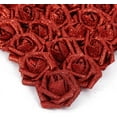 thumbnail image 1 of Artificial Flowers, 25pcs Foam Glitter Roses Glitter Foam Rose Foam Rose with Stem for DIY Wedding Bridal Bouquet Home Party Christmas Decoration(Silver), 1 of 5