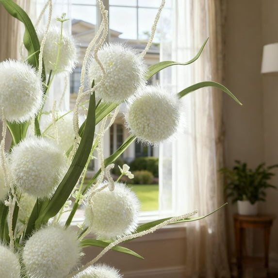 Artificial Flowers,3 Head Dandelion Puff Artificial Flowers Dandelion Bouquet For Home Decoration