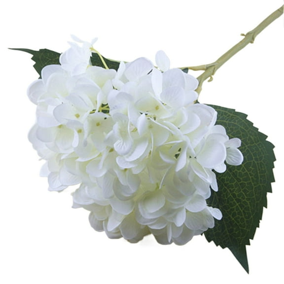Artificial Flowers 3Pcs 16.4In Artificial Hydrangea Silk Bouquet Faux Hydrangea Stems for Wedding Centerpieces Decor (White 5) Artificial Flowers for Outdoors Artificial Flowers for Decoration