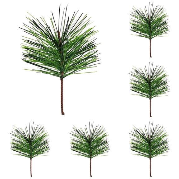 Artificial Flowers,4 Inch Small Artificial Twigs Stems Green Needles Branches Picks Christmas Greenery For Garland Wreath Craft Holiday Home Decor