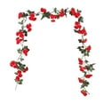thumbnail image 1 of Artificial Flowers,69 Heads Artificial Rose Vine Hanging Silk Roll Flowers For Wall Decor Rattan, 1 of 1