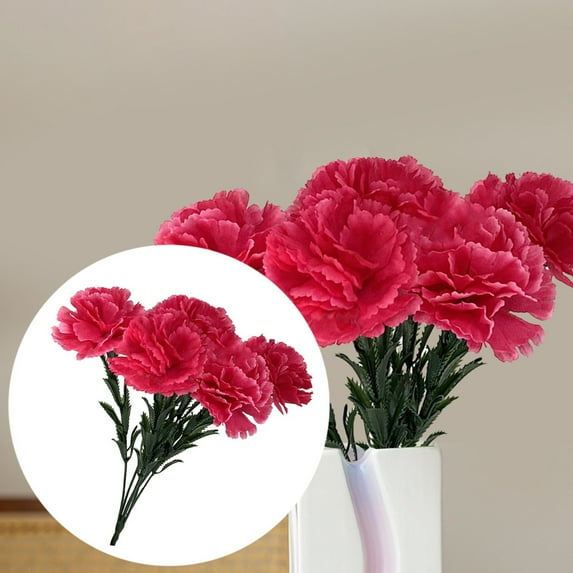 Artificial Flowers,7 Head Artificial Silk Fowers Carnation Bunch Wedding Home Outdoor Size 41cm Avilable In 9 Colours
