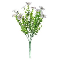 Artificial Flowers,7-Pronged Faux Plants Fake Flowers Outdoor Decor,Realistic Plastic Plant Colorful Daisy UV Resistant for Porch Patio Home Yard Garden Window Box Pot Planters