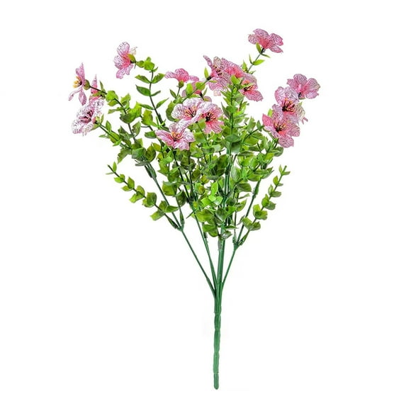 Artificial Flowers,7-Pronged Faux Plants Fake Flowers Outdoor Decor,Realistic Plastic Plant Colorful Daisy UV Resistant for Porch Patio Home Yard Garden Window Box Pot Planters