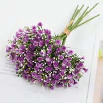 Artificial Flowers (7 Stems) Purple - Artificial 7Pcs Babys Breath Artificial Flowers for Decoration Gypsophila Bouquet for Flower Arrangement Light - 1 Bunch of Artificial Flowers (7 Branches)