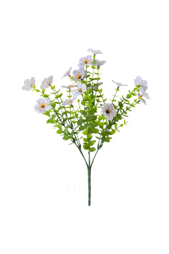 Artificial Flowers 8 Bundles Fake Flowers,No Fade Faux Plastic Plants,Durable Plastic,Uv Resistant for Home Decor,Office Desk,8 Sets,Artificial Greenery,Long Lasting,Home,MIANHT