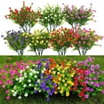 thumbnail image 1 of Artificial Flowers 8 Bundles Fake Plants No Fade Faux Plastic Greenery Home Office Wedding Party Decoration Indoor Outdoor Spring Decor Multi-Scenario Decorative Green Leaves Appearance, 1 of 6
