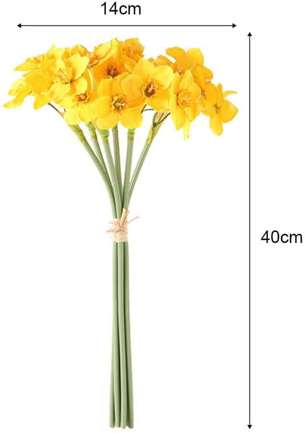 Artificial Flowers Artificial Daffodils Flowers Faux Plants Silk