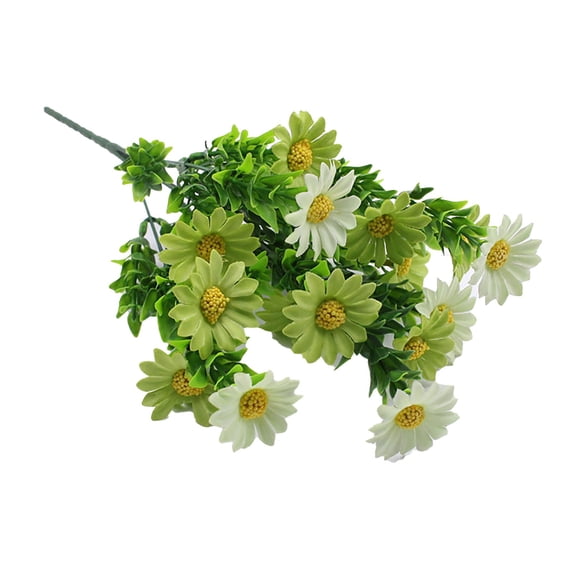 Artificial Flowers,Artificial Daisies Flowers Silk Cemetery Flower Plastic Memorial Bouquet For Hanging Window Box Home Table Centerpieces Decor