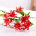 thumbnail image 1 of Artificial Flowers Artificial Flower Plastic Artificial Bouquet (Red), 1 of 3