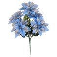 thumbnail image 1 of Artificial Flowers,Artificial Flowers Flowers Ornaments Glitter Flowers 5 With For Home DIY Craft Holiday Decor, 1 of 9