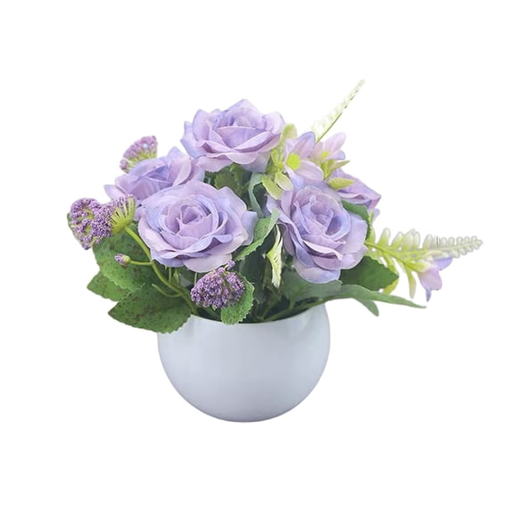 Artificial Flowers Artificial Flowers Potted Plants Flowers in Pots Decorate Home Bathroom Kitchen Rustic Table Centerpiece Interior Outdoor Decor, 1 Desktop Potted Plant