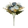 thumbnail image 1 of Artificial Flowers, Artificial Peony Small Silk Flowers Fake Peonies Bouquet Rose Flower Arrangement Table Centerpiece for Dining Wedding Party Home Decoration, 1Pc, Multicolor(Blue,10.6x4"), 1 of 9