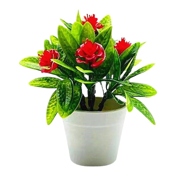 Artificial Flowers Artificial Potted Flower Flowers In Pot Rose Bouquet Decoration Plants Arrangement For Table Centerpieces Home