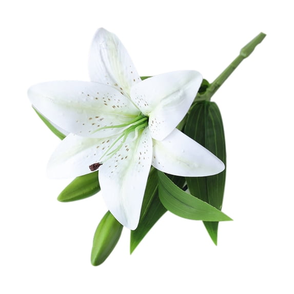 Artificial Flowers,Artificial Tiger Flowers Real Latex Lilies Flowers Artificial Bouquet Latex With Rods For Home Decoration Wedding