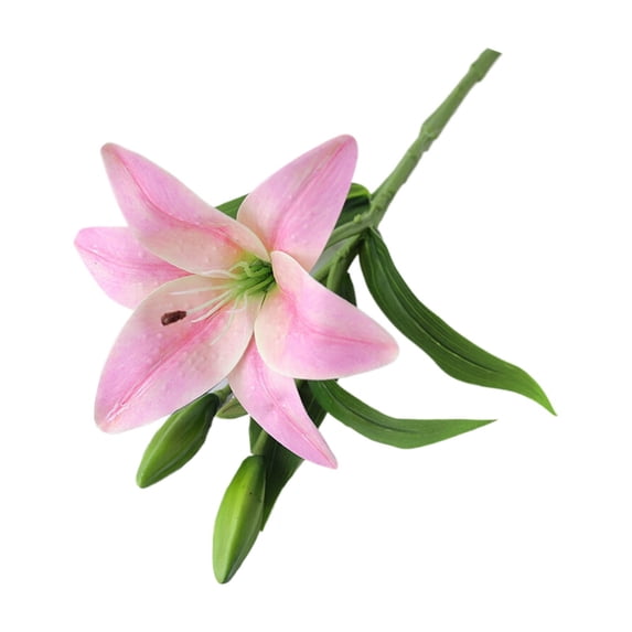 Artificial Flowers,Artificial Tiger Flowers Real Latex Lilies Flowers Artificial Bouquet Latex With Rods For Home Decoration Wedding