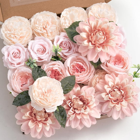 Artificial Flowers Baby Pink The Minimalist Mix Dahlia Peonies Roses With Stems For Wedding Event Decor