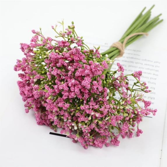 Artificial Flowers Baby's Breath 12 Branches 1 Bunch Pink for Flower Arrangement
