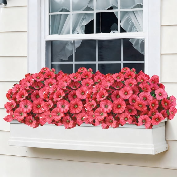 Artificial Flowers Bouquet 7 Forks | Multicolor Plastic Realistic Leaves | 13.8in Tall Reusable Fall Wedding Home Decor | Vivid Faux Floral Stems for Outdoor Courtyard Arrangement | Maintenance-Free