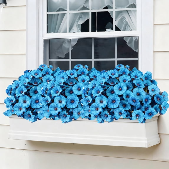 Artificial Flowers Bouquet, Multicolor Plastic Morning Leaves With 7 Forks for Home Wedding Outdoor Courtyard Decoration, Decorative Floral Accent