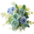 thumbnail image 1 of Artificial Flowers Bouquet, Realistic Peonies and Rose Flowers, No Fade No Maintenance Silk Flowers for Wedding Table Centerpiece, Home Decor, Gift, 1 of 9