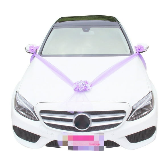 Artificial Flowers Bouquet for Wedding Car Decoration Emulation Flowers Set Party Events Ornament Supplies Accessories Purple