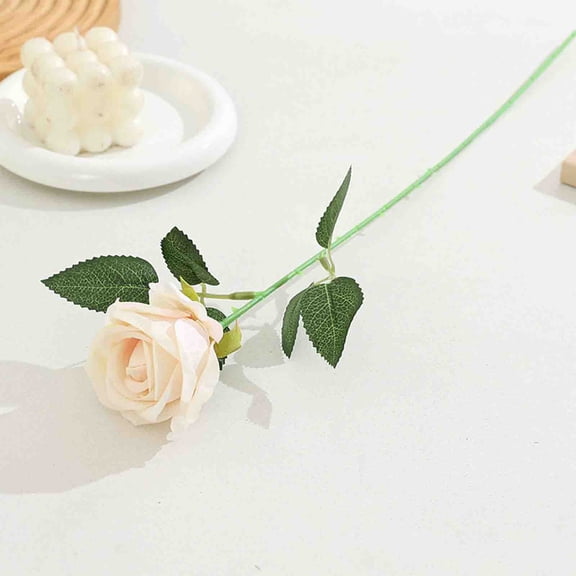 Artificial Flowers Bouquet for Wedding Centerpieces & Home Decor | 48cm Silk-Like Plastic Roses in Pink, Beige, White, Red, Wine, Hot Pink, Yellow