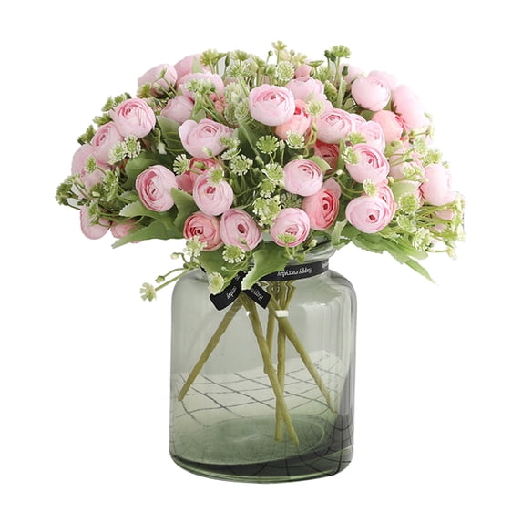 Artificial Flowers Bouquets, 11in Fake Flower Bud for Vase Floral Arrangements Wedding Home Table Decoration, 1PCS Pink