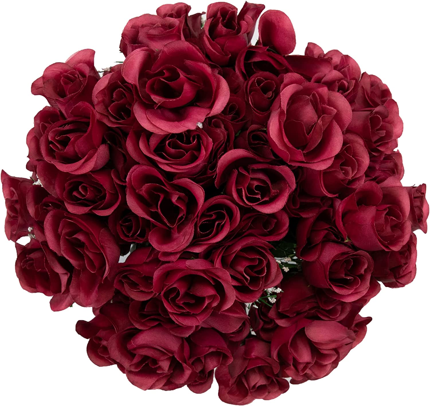 Artificial Flowers Bulk 84pcs Fake Roses with Gypsophila for DIY