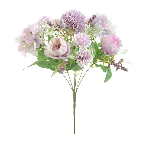 Artificial Flowers Bush, Flowers Artificial Peonies, Fake Peony, Artificial Silk Hydangea, Faux Flowers Arrangements for Wedding Home Party Outdoor Decoration
