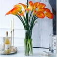 thumbnail image 1 of Artificial Flowers Calla Lilly 25.6'' Large Latex Fake Bouquet Soft Real Touch Long Stem Plants 5 Pcs for Home,Living Room,Bedroom,Dining Table,Office,Weddings Party Garden Decor(White), 1 of 5