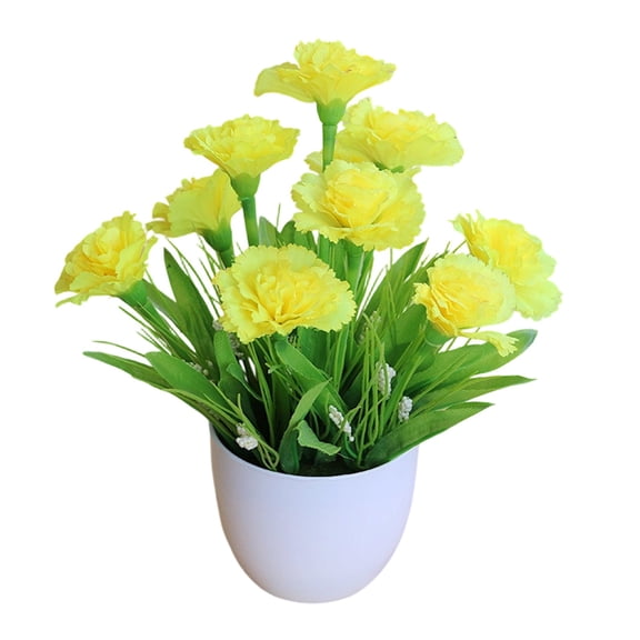 Artificial Flowers Carnations Bouquets, Real Touch Fake Carnations Flowers for Vase Wedding Table Centerpieces Mother's Day Decorations, Faux Silk Flower Indoor Home Office Decor Hearthweave