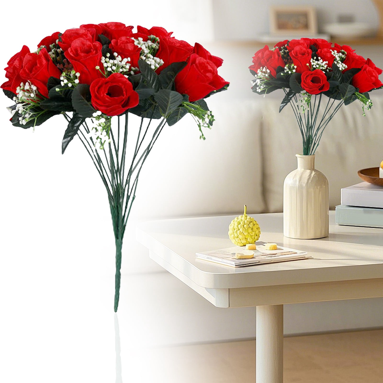 Artificial Flowers for Cemetery Flower Beds, Plastic Flowers with ...