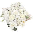 thumbnail image 1 of Artificial Flowers Combo Box Set Rose Silk Mix Peony Fake Flowers with Stems for DIY Bridal Wedding Bouquets Centerpieces Baby Shower Party Home Decorations Cream White, 1 of 5
