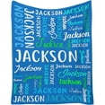 thumbnail image 1 of Personalized Blanket for Kids Adults Personalized Name Blanket Custom Blanket with Name Gift for Christmas Birthday Valentines Day (Color 10), 1 of 5