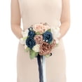 thumbnail image 1 of Artificial Flowers Dusty Rose & Blue Bridesmaid Bouquet, Wedding Flowers Bouquets for Bridesmaids, 7 Inch Bridal Bouquets for Bridesmaids, Wedding, Ceremony, Anniversary, etc, 1 of 31