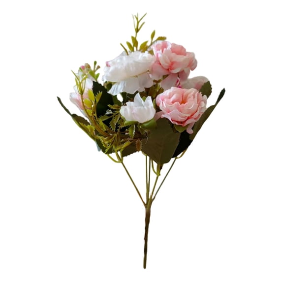 Artificial Flowers European Style Peony Artificial Flower Bouquets Flower Decor for Accessories & Home Decoration, A 24Cm European-Style Mini Peony Bouquet