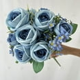 thumbnail image 1 of Artificial Flowers,European Style Rose Bouquet Model Room Vase Flower Arrangement High End Wedding Flowers Bride's Hand Bouquet Artificial Flowers, 1 of 5
