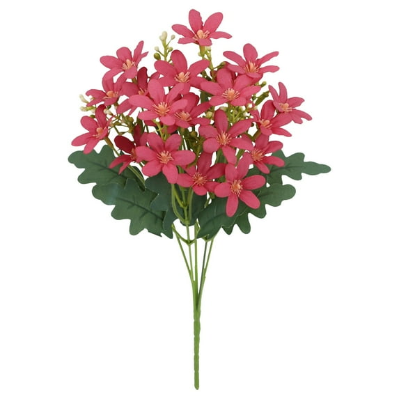 Artificial Flowers Fake Flowers, Binkne Memorial Bouquet - 1 Bundle of Plastic Cemetery Flowers for Window Box, and Home Table Centerpieces Decor
