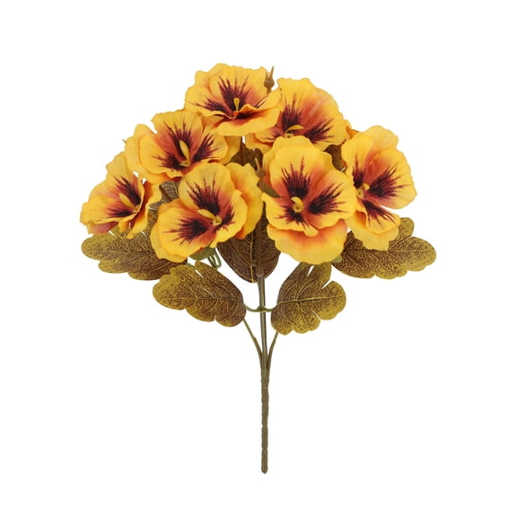 Artificial Flowers Fake Flowers Plastic Flowers 1 PC 13 Inch Artificial Pansy Bouquet Realistic Silk Flowers for Vase Home Kitchen Table Centerpieces Wedding Party Decor