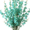 thumbnail image 1 of Artificial Flowers, Fake Flowers,Plastic Flowers,10 Pieces of Orchid Dancing Lady Butterfly Orchid,Phalaenopsis amabilis,Moth Orchid for Art,Shop,Store,Interior Decoration (Blue), 1 of 3